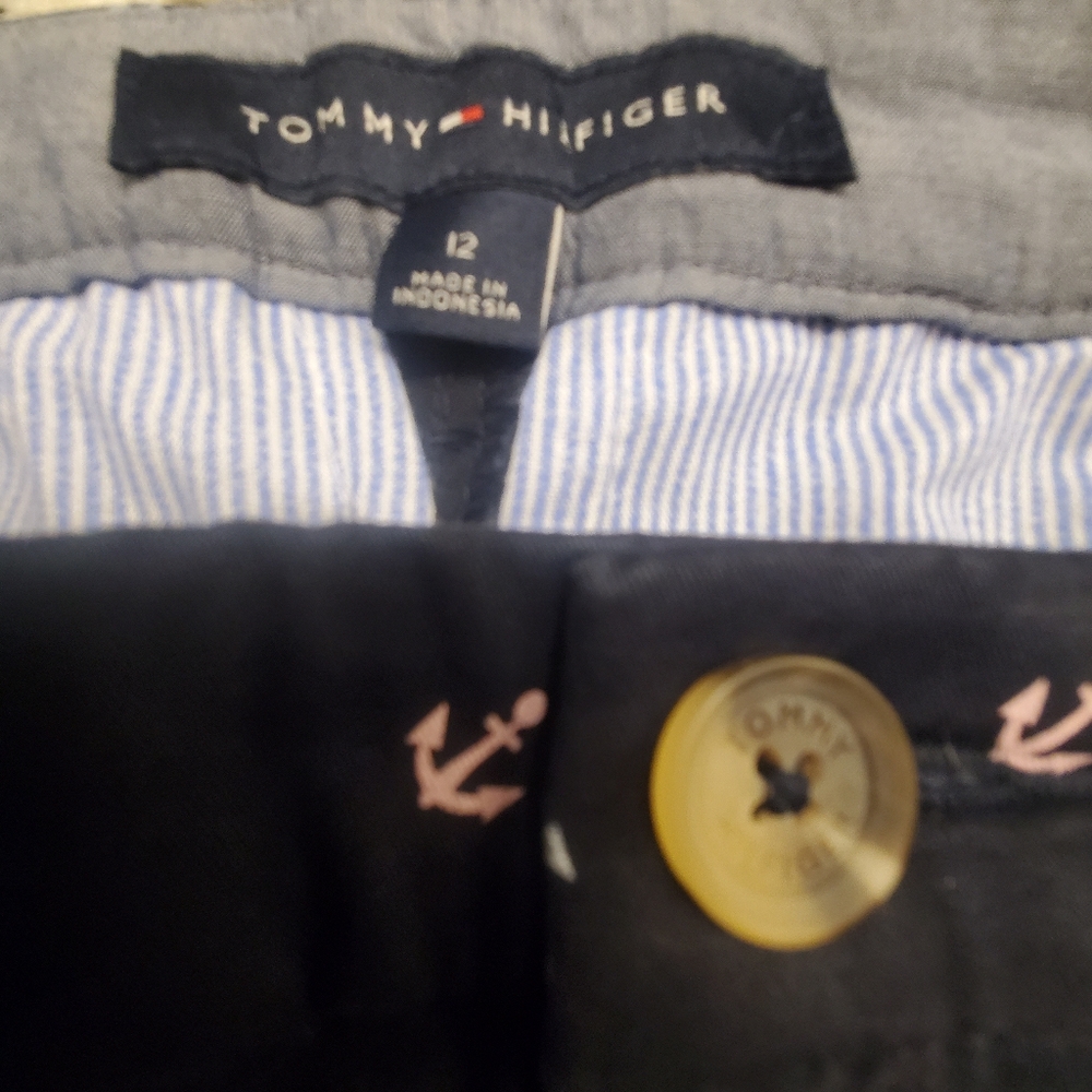💥SOLD💥 Tommy Hilfiger Women’s Pants Navy Anchors Print Chino Sz 12 - Picture 12 of 12